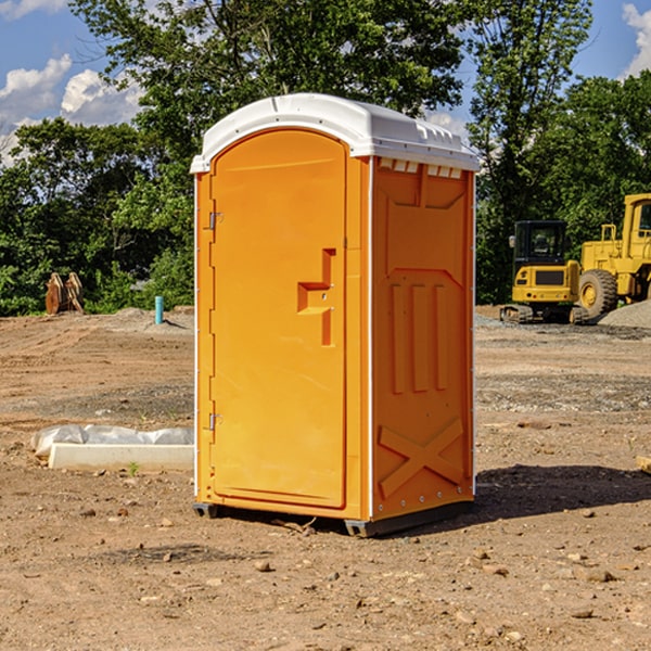 how often are the portable restrooms cleaned and serviced during a rental period in Clutier